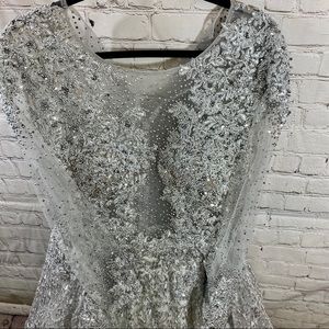 Mac Duggal Dresses Mac Duggal Embellished Sheer Long Sleeve Gown Poshmark